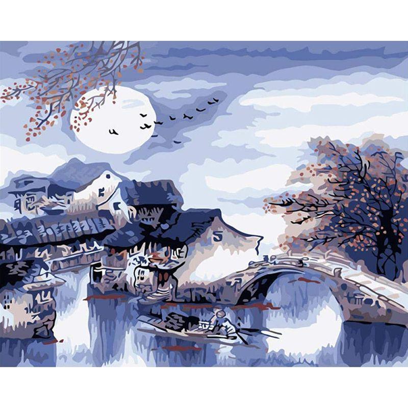 Full Drill Round Diamond Painting 5d Landscape Diy Diamond Embroidery For Adults Home Decoration