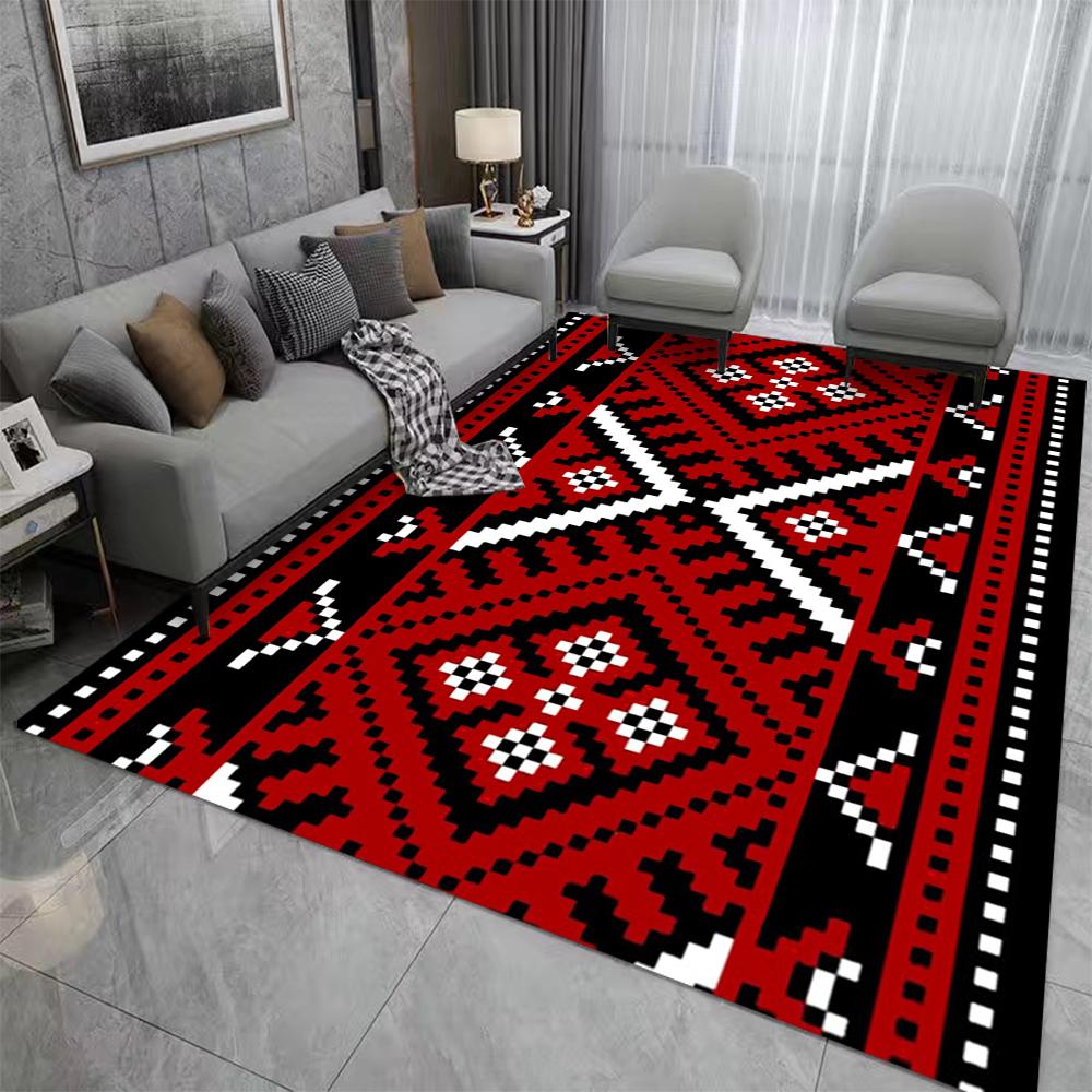 Retro Boho Persia Style Carpet Living Room Bedroom Balcony Sofa Table Door Entrance Rug Non-slip Machine Washable Home Decor Mat