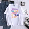 Men's and Women's Graffiti Printed T-shirt Jungkok Jimin V J-Hope Rm Jin Casual Fashion Quality Plus Size T-shirt