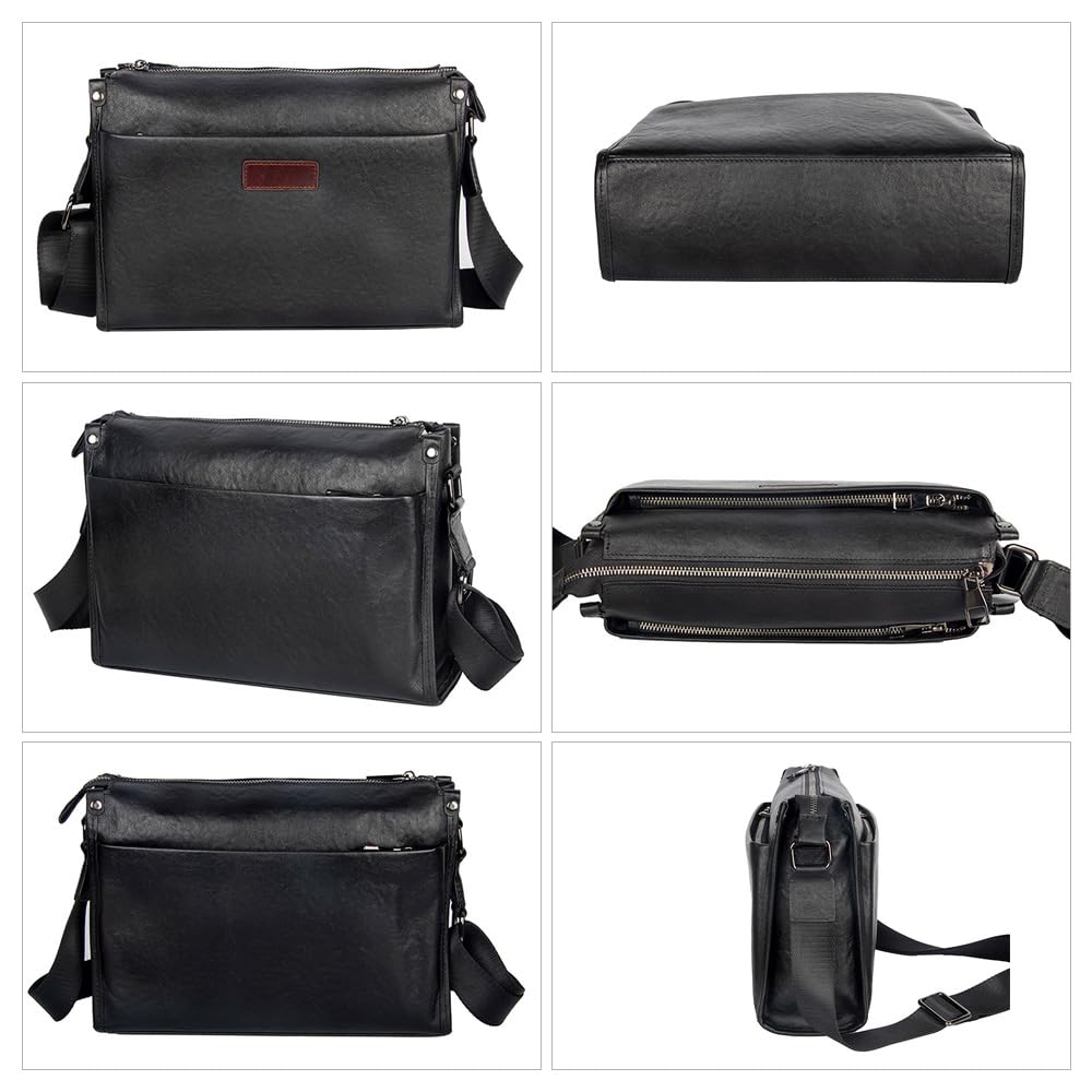 Whatna Сумка на плечо из натуральной кожи рыжего цвета в античном стиле для мужчин, сумка-мессенджер, нагрудная сумка кросс-боди, маленькая деловая сумка, формат A4, натуральная