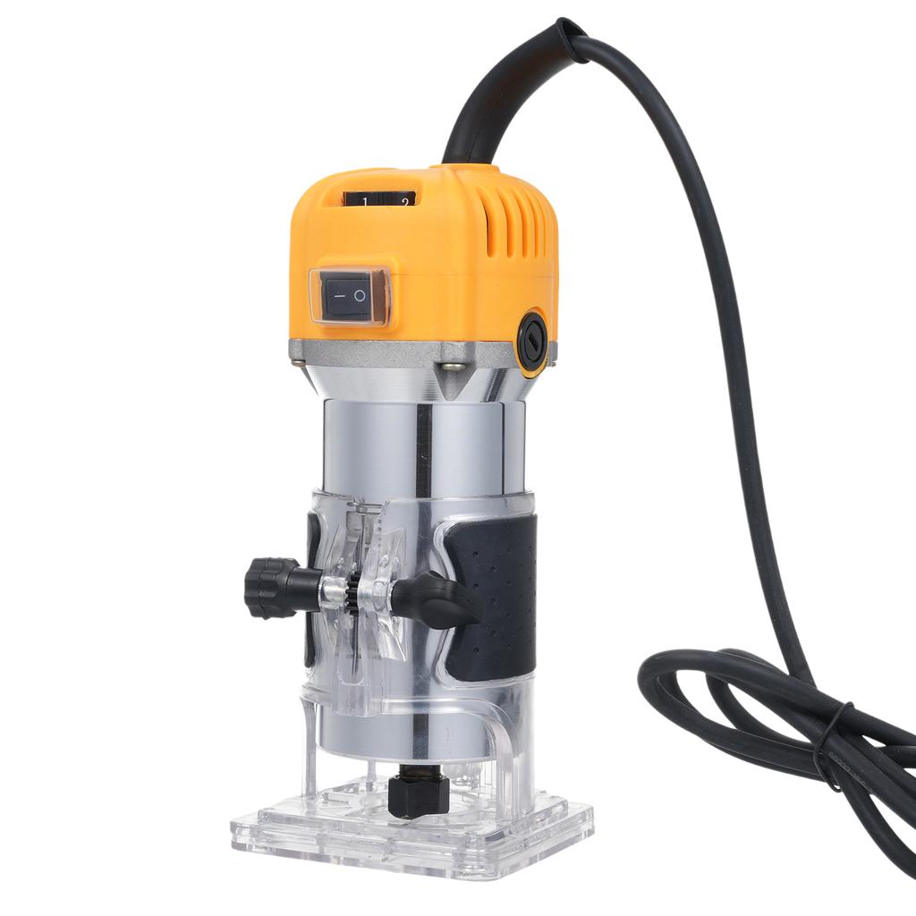 Компактный фрезерный станок 800 Вт для фрезерования по дереву, обрезки, гравировки, прорезки пазов, 30000 об/мин, переменная скорость с