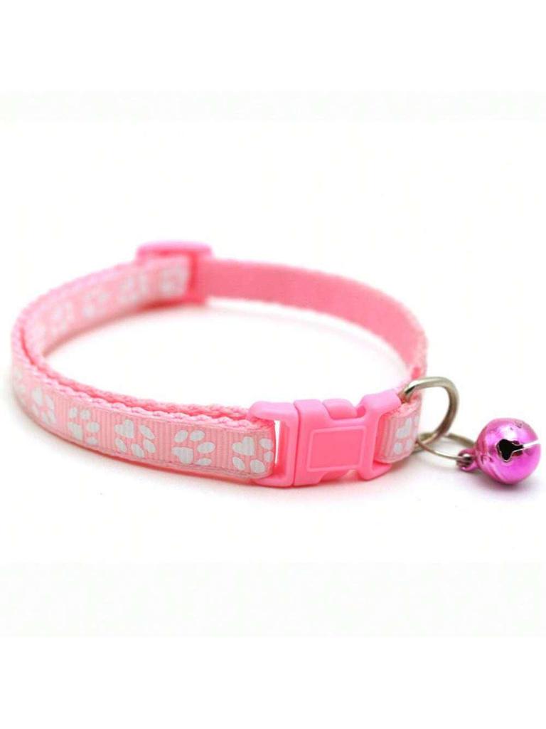 Colorful Pet Leash & Paw Print Collar Set for Dogs and Cats