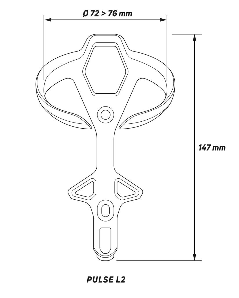 Zefal PULSE L2 Carbon Bicycle Bottle 1770 Cage, Black, 18g,