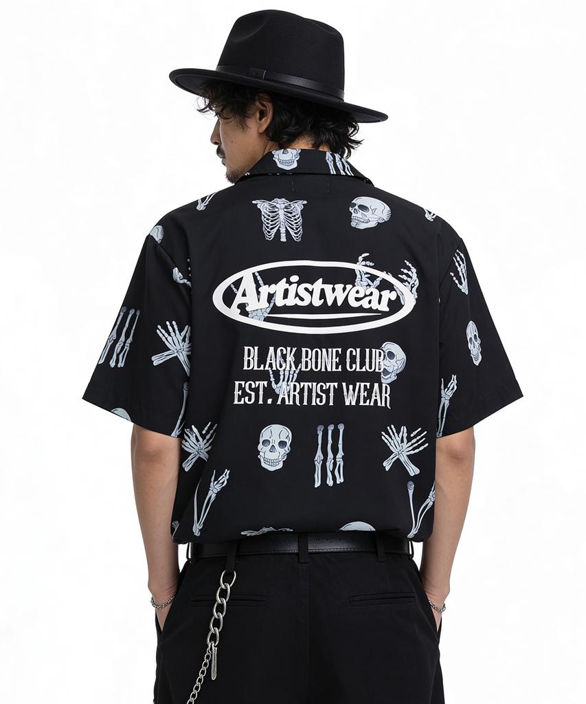 ARTISTWEAR [Atw] Boneyard Open Collar Short Sleeve Shirt