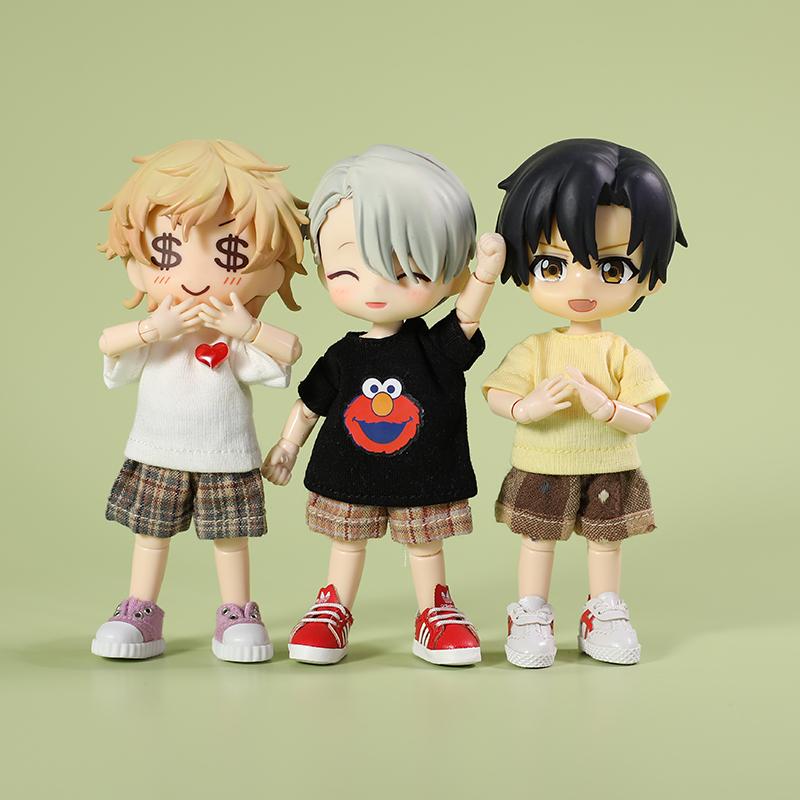 Ручная работа Брюки для куклы Ob11 Одежда Джинсовые шорты в клетку Аксессуары для кукол Для Penny, Molly, Obitsu11, Gsc 1/12 Bjd кукол