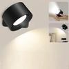 Led Wall Lamp Touch Control Remote 360 Rotatable USB Recharge Wireless Portable Night Light For Bedroom Reading Lamp