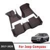 Car Floor Mats Styling Parts Protect For Jeep Compass 2018 2017 Auto Interior Carpets Custom Waterproof Decoration