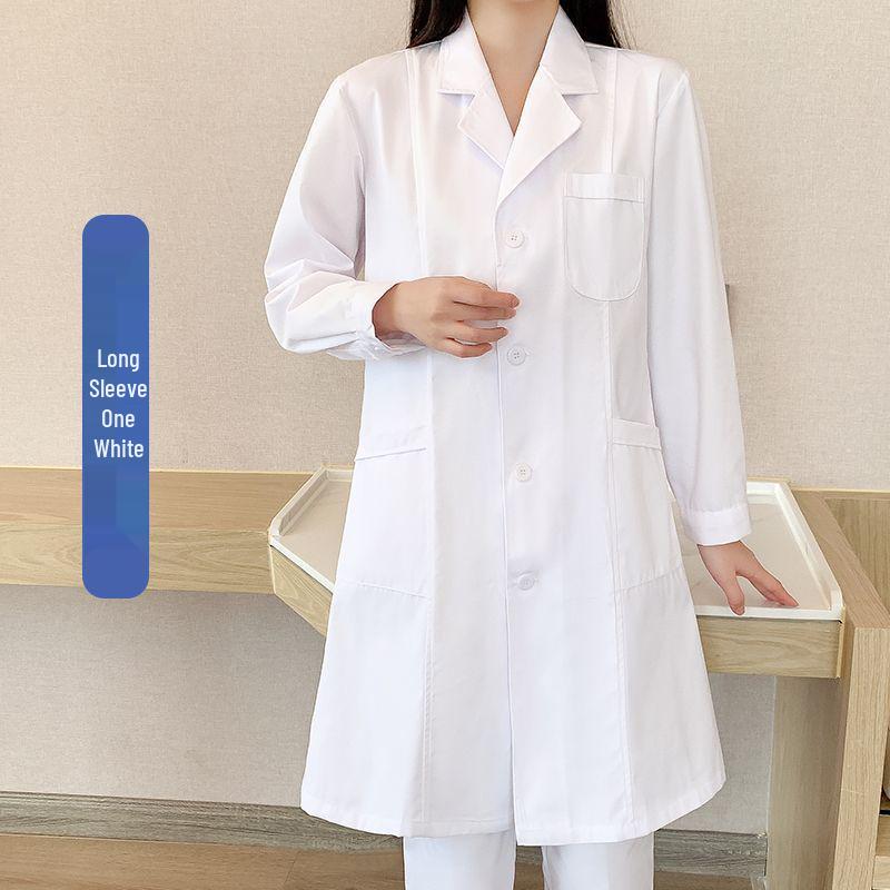 Зимний лабораторный халат на флисовой подкладке: Плотная, с длинным рукавом, унисекс медицинская рабочая одежда для врачей и медсестер