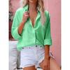 Women's Button Up Shirt with a Lapel Top Women Button Shirts Lapel Top