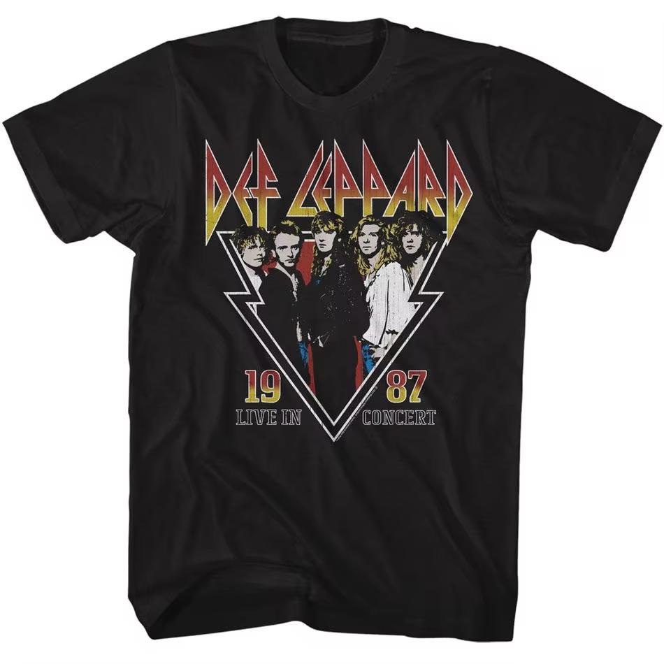 2026 Хард-рок группа Def Leppard Классический Постер Графический Принт Футболки Мужские Женские Модные Аксессуары Футболки Повседневные Свободные Топы