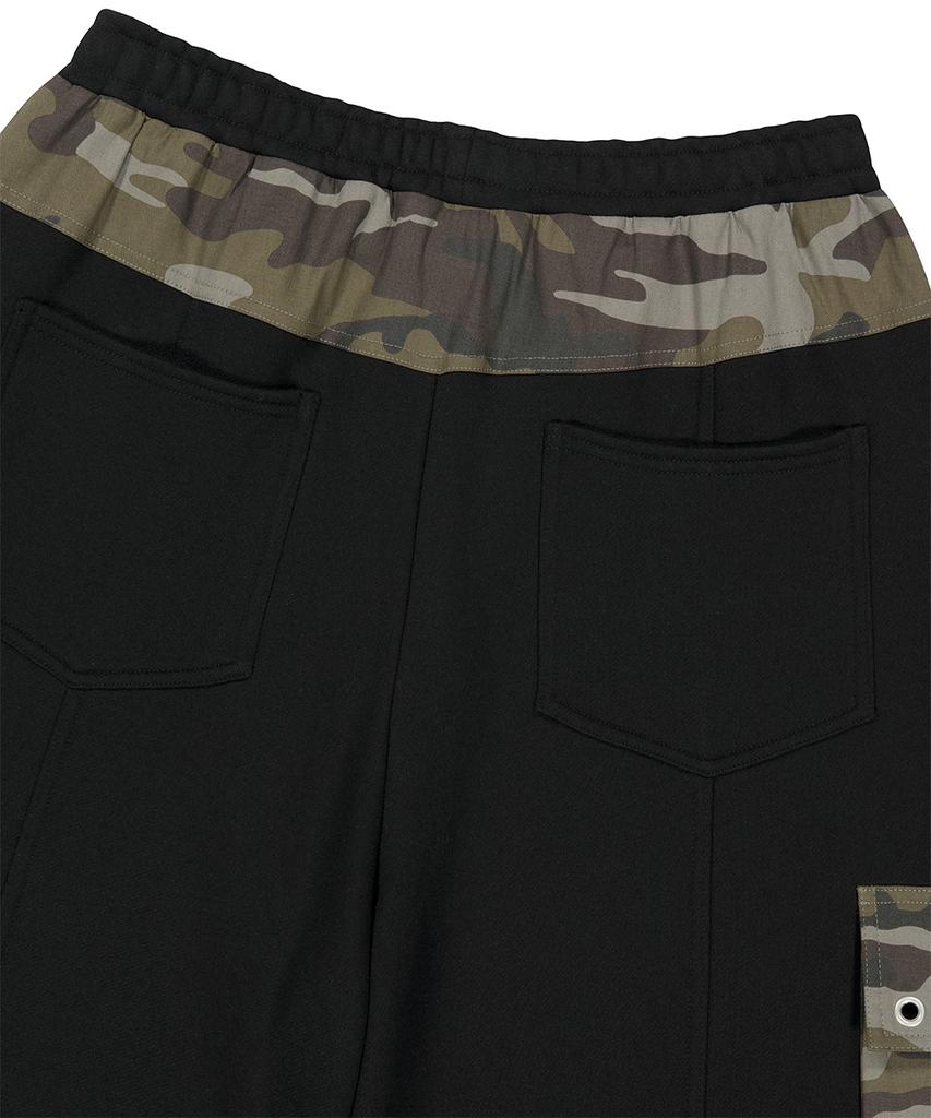 MAHAGRID Bermuda Camo Cargo Sweatshort Black(Mg2Gmmpa08A)