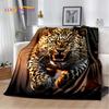 Styles Fierce Animal Print Throw Blanket Soft Cozy Blanket for Home Bedroom Bed Sofa Cover  Tiger Lion Leopard Wildlife Cartoon