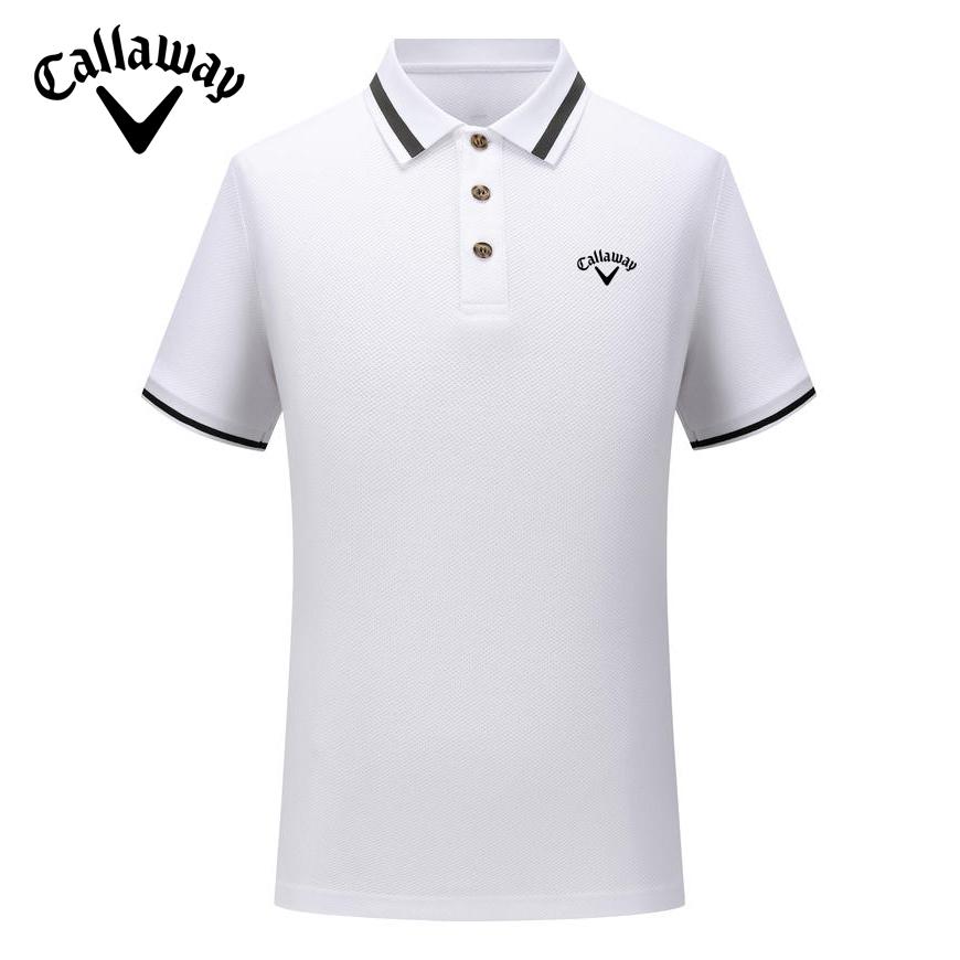 Callaway 2025 Летняя вышивка Гольф Бизнес Отдых Спорт Высококачественная хлопковая жаккардовая рубашка поло