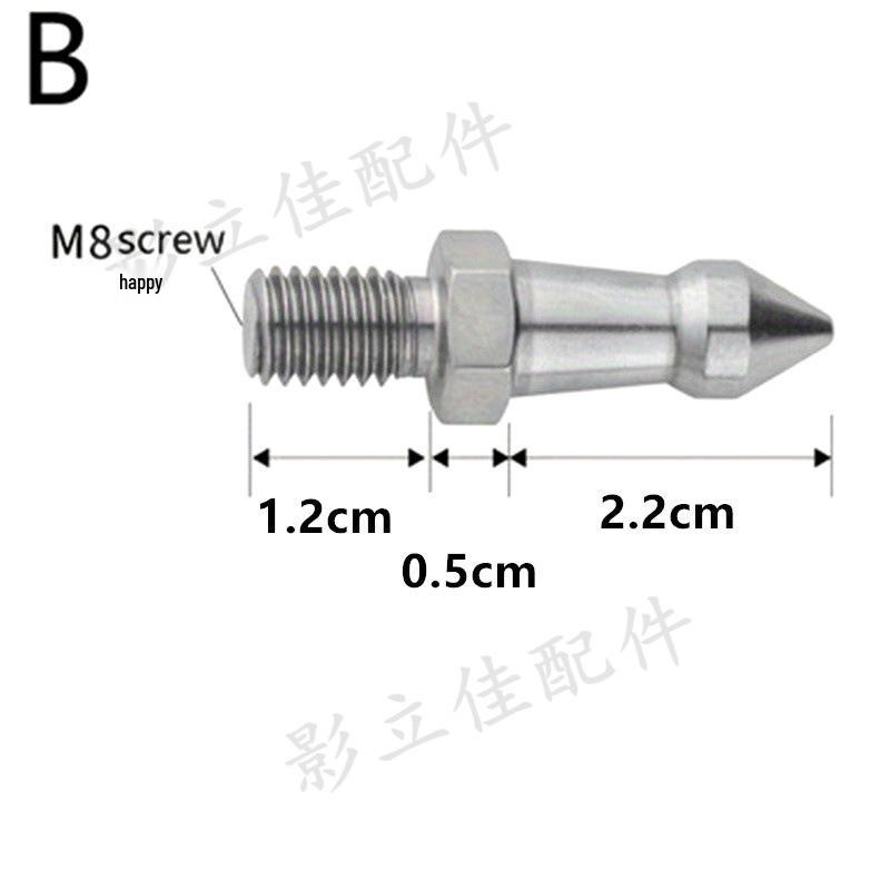 Шип для ножки камеры/монопода из нержавеющей стали (1/4" и 3/8" M8) – Аксессуар для треккинга и фотографии