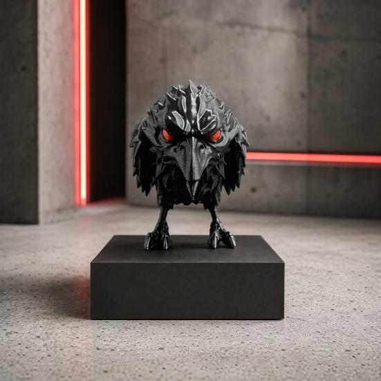 3D-печатная фигурка темного ворона, жуткая статуэтка-скульптура ворона, реалистичное миниатюрное украшение-птица для Хэллоуина, украшение для дома и офиса