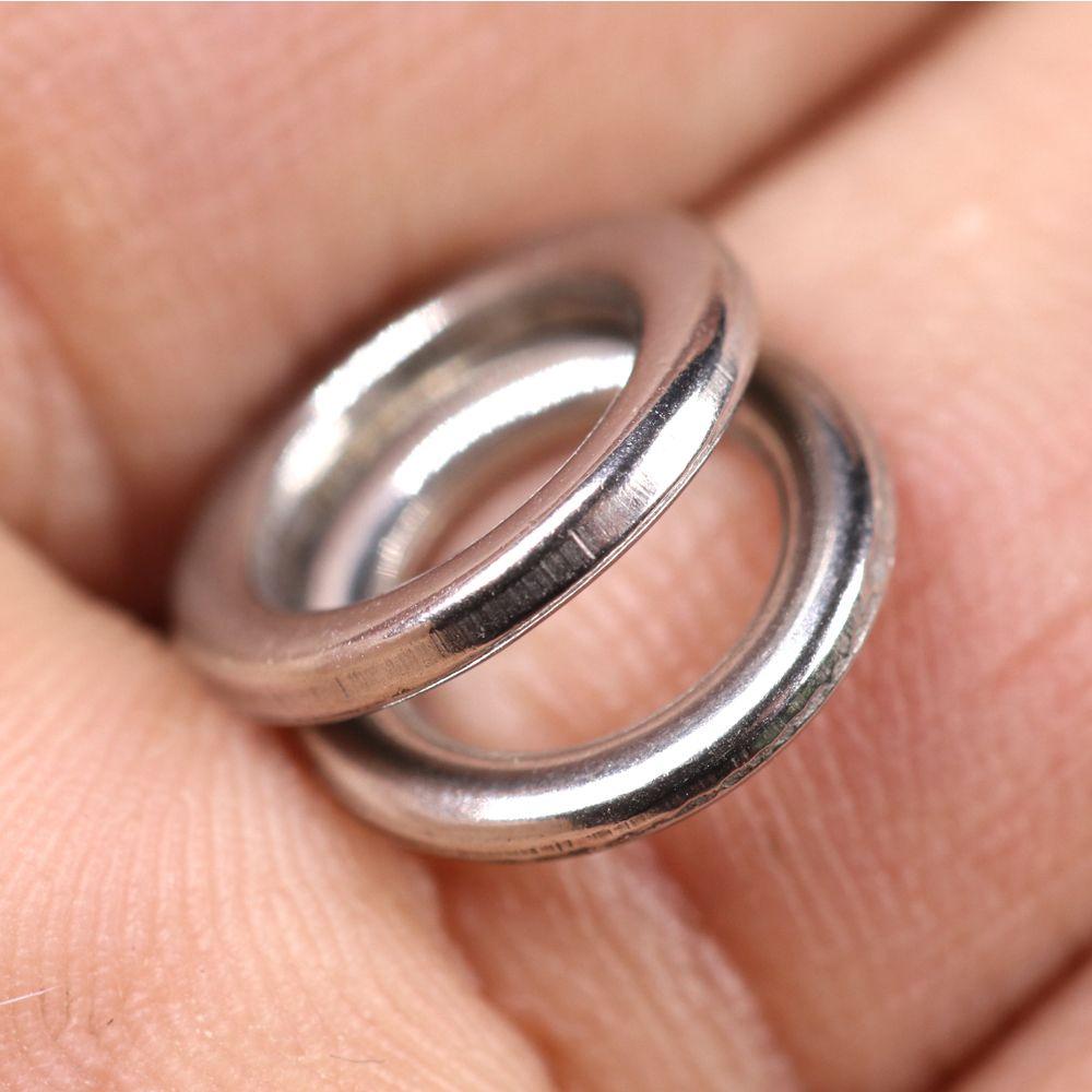 50 шт. высококачественные прочные рыболовные разъемные кольца из нержавеющей стали для рыбалки с поворотным креплением