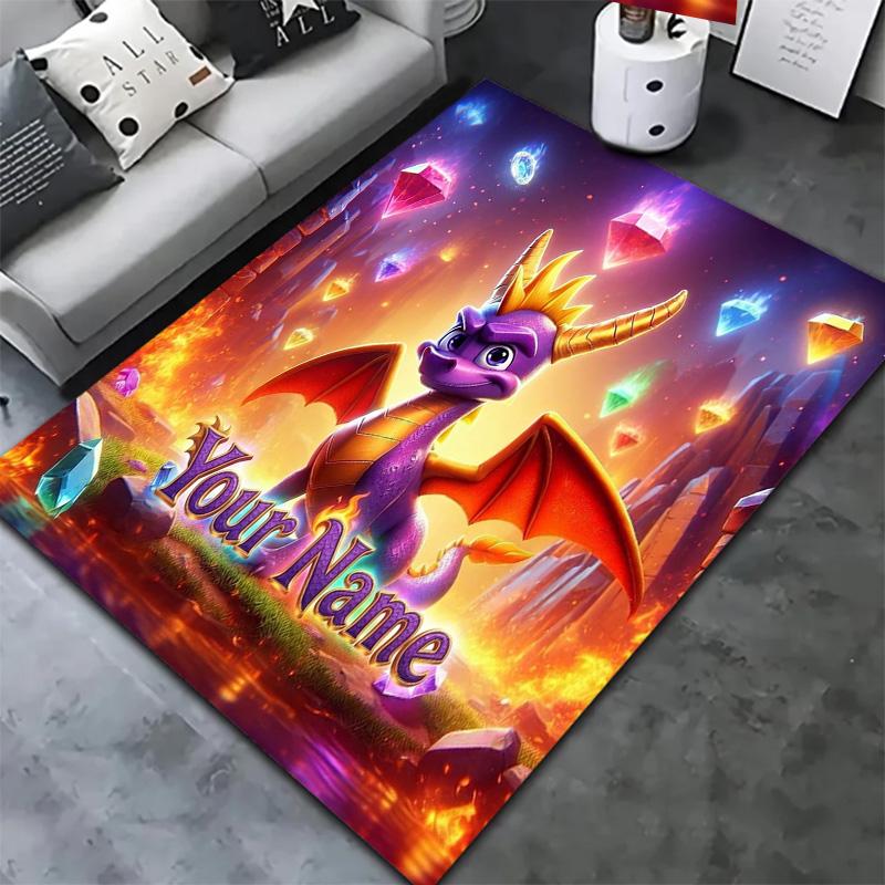 Dragon Quest Custom Name Carpet Rug For Living Room Bedroom Home Sofa Decoration Kids Play Nonslip Floor Mat