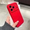 Красный силиконовый чехол с магнитом для iPhone 17 Air 16 15 14 13 Pro Max Plus Для беспроводной зарядки Матовый чехол
