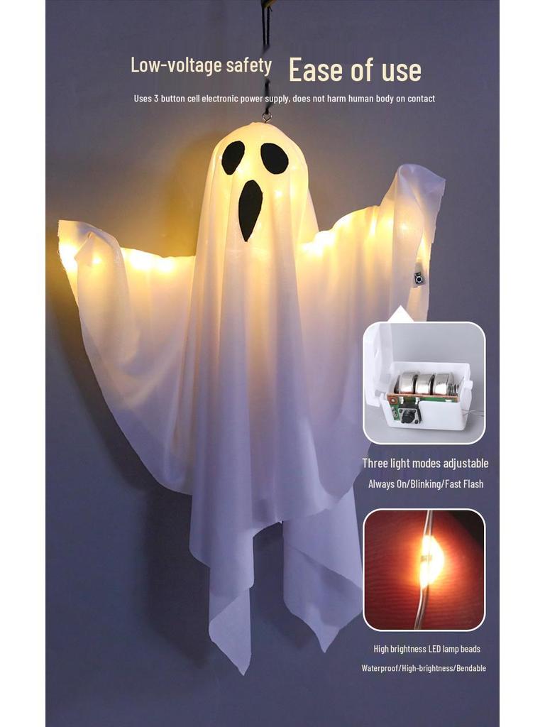 New Halloween LED Ghost Hanging Lights for Halloween Decor