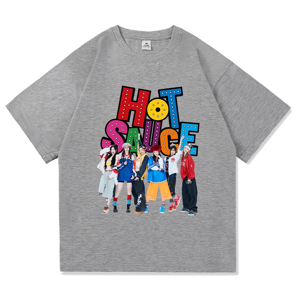 BabyMonster Hot Sauce T Shirt 2026 New Song Fashion Retro Menwomen Clothing Vintage Harajuku High Quality Tops Cotton Tshirts