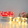 Романтический 3D светодиодный знак-буква 'Любовь' Настольная лампа Ночник для домашнего декора Подарок на День святого Валентина Свадьба День рождения Настольные украшения