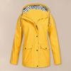 Yousheng Женское осенне-зимнее пальто с капюшоном, ветрозащитное, с длинными рукавами, застежкой-молнией на пуговицах, однотонные накладные карманы, повседневная куртка для активного отдыха