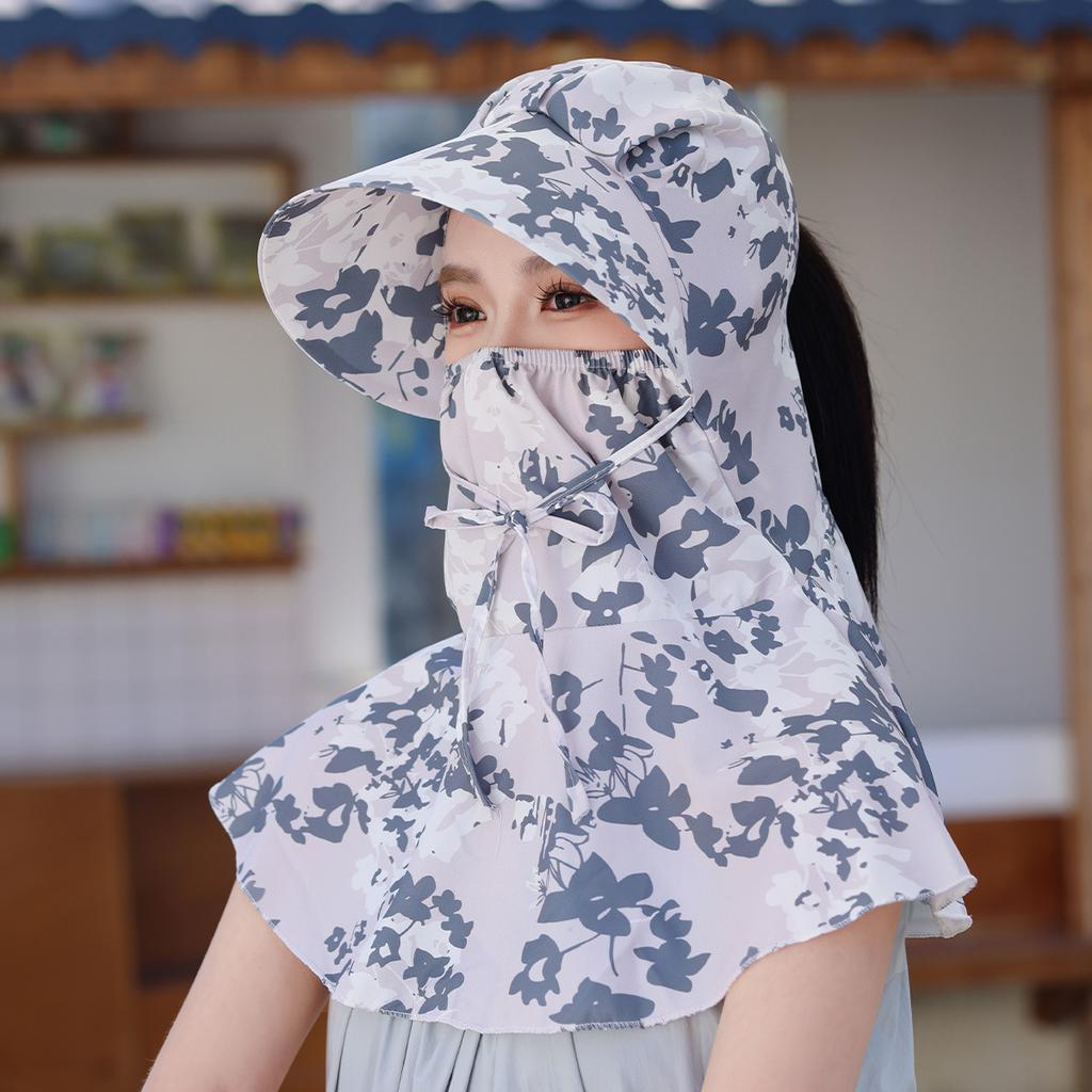 Уличная солнцезащитная кепка, ветрозащитная и пылезащитная, защита лица, защита шеи, шляпа-шаль, женская велосипедная солнцезащитная шляпа, маска для лица, интегрированная для сбора чая