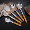1PC Stainless Steel Cooking Utensils Wooden Handle Spatula Rice Spoon Frying Shovel Kitchenware Kitchen Baking Accessories