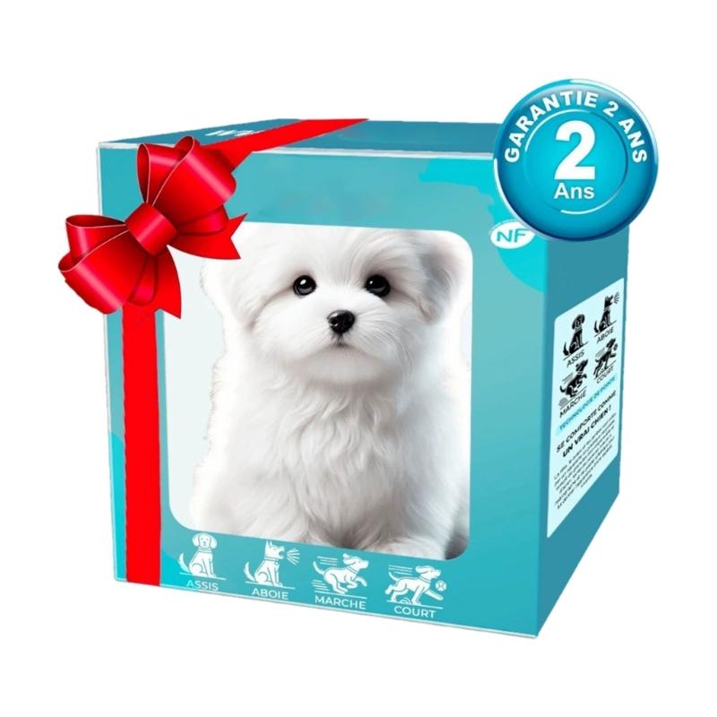 Smarts Realistic Robot Puppies AI Robot Dog,Interactive Plush Dog Robot Walking,Barking,Tail Wagging Kids Adult Toy