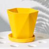 Plastic Resin Flower Pot Geometric Nordic Flowerpot Nursery Container Bonsai