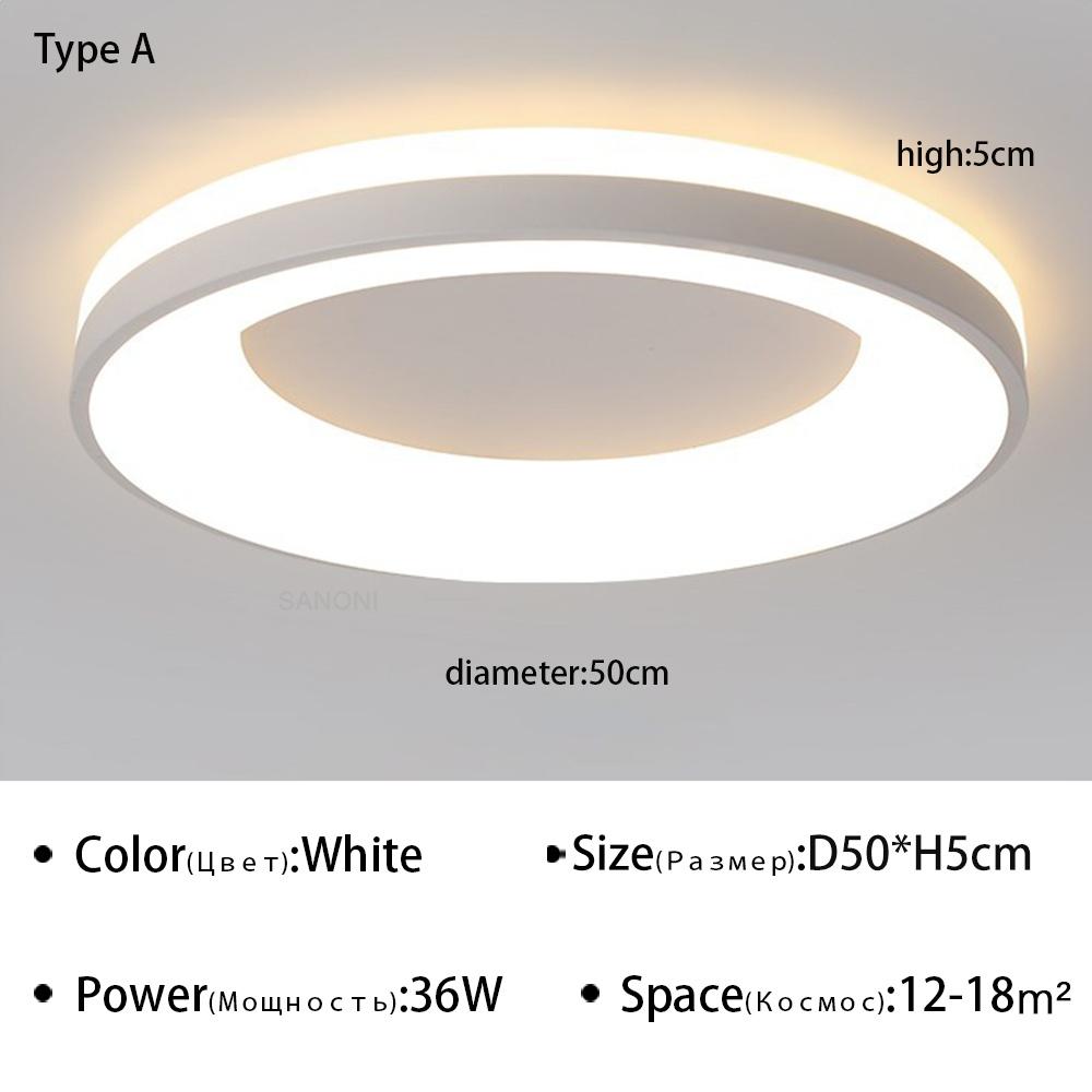 Modern LED Ceiling Light For Bedroom Living Dining Room Hotel Restaurant Interior Decor Lighting Fixture Round Chandelier Luster