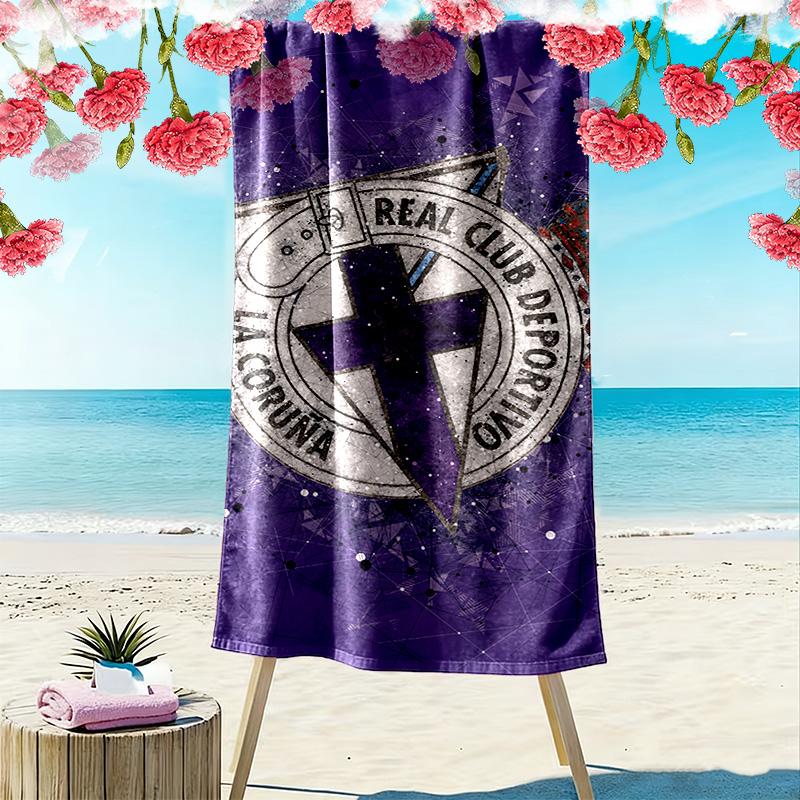 Deportivo de La Coruña Print Beach Towel, Large Soft Quick Dry Towel for Beach Camping Swimming