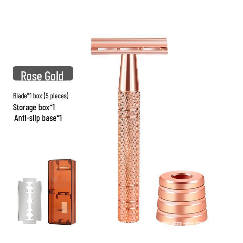 Двусторонняя ручная бритва розового золота