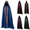 Men's Long Lace-Up Cape Church Clergy Solid Color Pattern Pattern Print Loose Cape Cape Halloween Coat