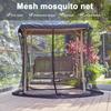 Rocking Chair Mesh Cover Waterproof Patio Swing Mosquito Netting Zipper Closure Rectangle Netting Curtain for Outdoor Patio
