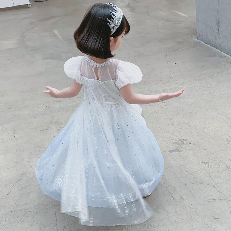 «2025 Frozen Elsa Princess Gradient Dress для девочек - Костюм на Хэллоуин»