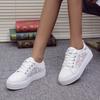 Белые кроссовки Женская модная летняя обувь для женщин Повседневная кружевная парусиновая полая дышащая платформа кроссовки Tenis Feminino