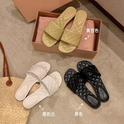 [Шей Су Иинь] Тиранда Праздник~ B * бриллиантовые маленькие мягкие кожаные шлепанцы для пляжа на плоской подошве женские сандалии для улицы