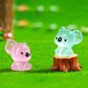 10Pcs Cartoon Mini Luminous Koala Ornaments Miniature Figurines Creative Diy Home Decoration Accessories Desktop Decoration Gift