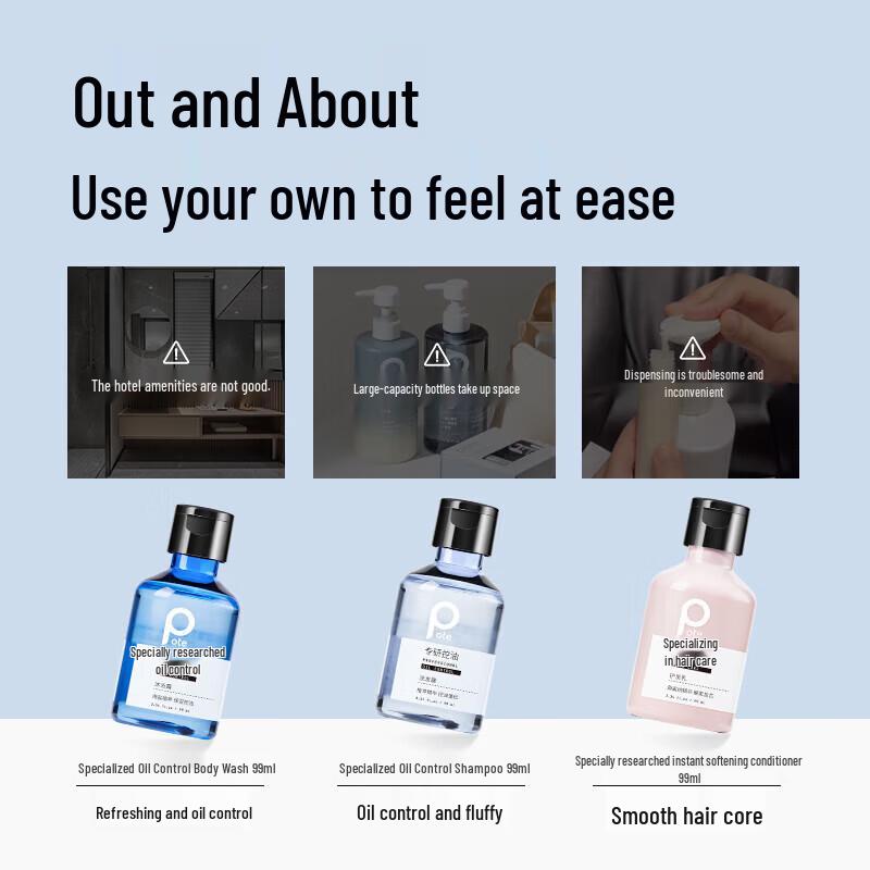 Baite Professional Oil Control Travel Wash & Bath Set