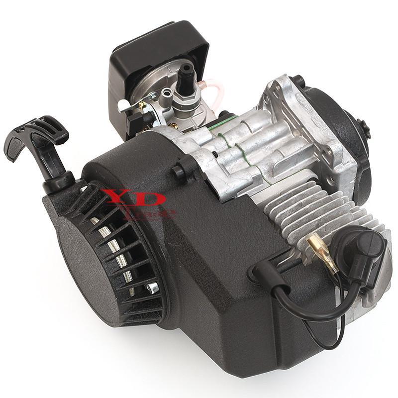 Аксессуары для мини-мотоциклов: 49-кубовый небольшой спортивный внедорожный мотоцикл с двухтактным бензиновым двигателем с ручным стартером