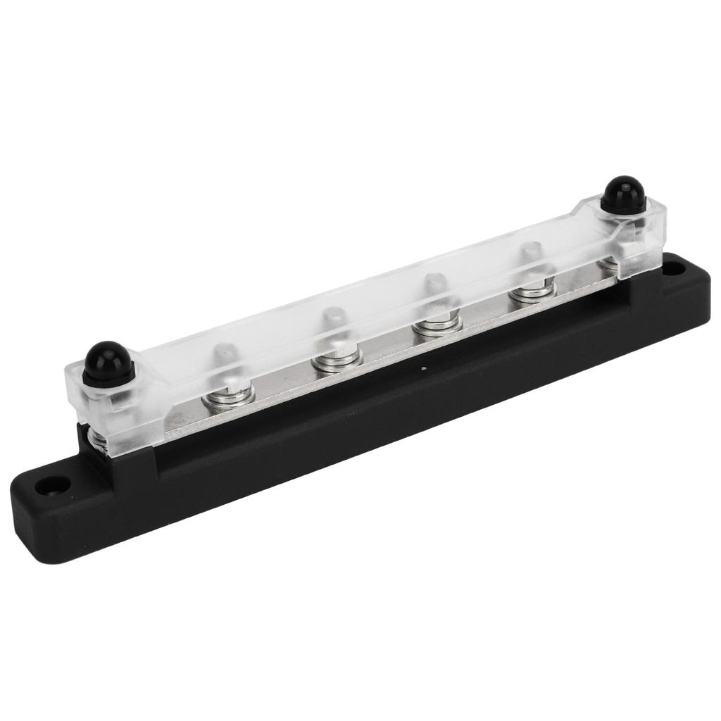 Power Distribution Block M6 Screw 6 Terminal Bus Bar DC 12V‑48V 150A for Automobile Boat Black