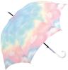 CRUX Long UV Protection Over Light Blocking Rate One Touch Jump For Both Sunny and Rainy Rainbow Milky SKY Rainbow Drop Umbrella, 58cm, 99.9%, 99.99%,
