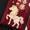 6pcs Chinese Style Horse Year Red Envelopes Cute Traditional Lucky Money Pockets Best Wishes Cartoon Hongbao Chinese New Year