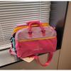 Large Capacity Women'S Travel Bag Premium Fabric With Dopa-Inspired Color Blocks Dedicated Shoe Compartment Dry/Wet Separation