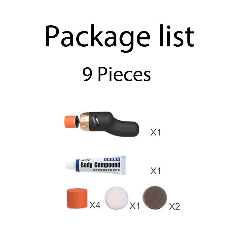 Мини-полировщик автомобиля, ручная полировальная машина для ремонта царапин с 100 мл воска для ухода за краской автомобиля, инструмент для чистки воском