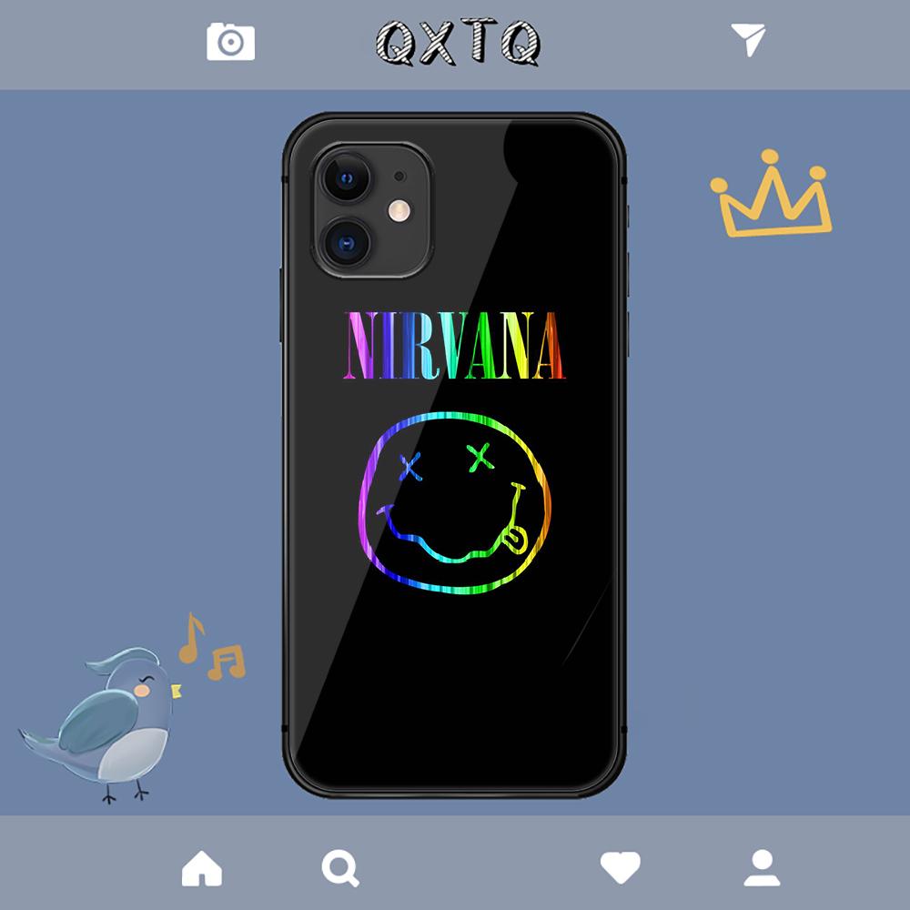 N Nirvana Чехол для рок-группы для iPhone Samsung Galaxy Redmi Note S 17 16 15 14 13 20 24 25 54 Pro Max Ultra Fe Чехол из закаленного стекла