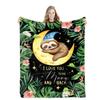 Cartoon Sloth Flannel Blanket Cartoon Print Soft Blanket Bed Flannel Blanket Available In All Seasons