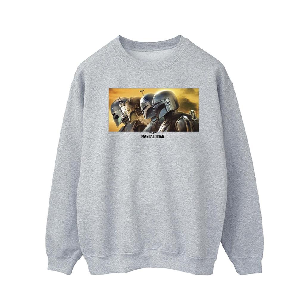 Star Wars Mens The Mandalorian Painted Group Sweatshirt