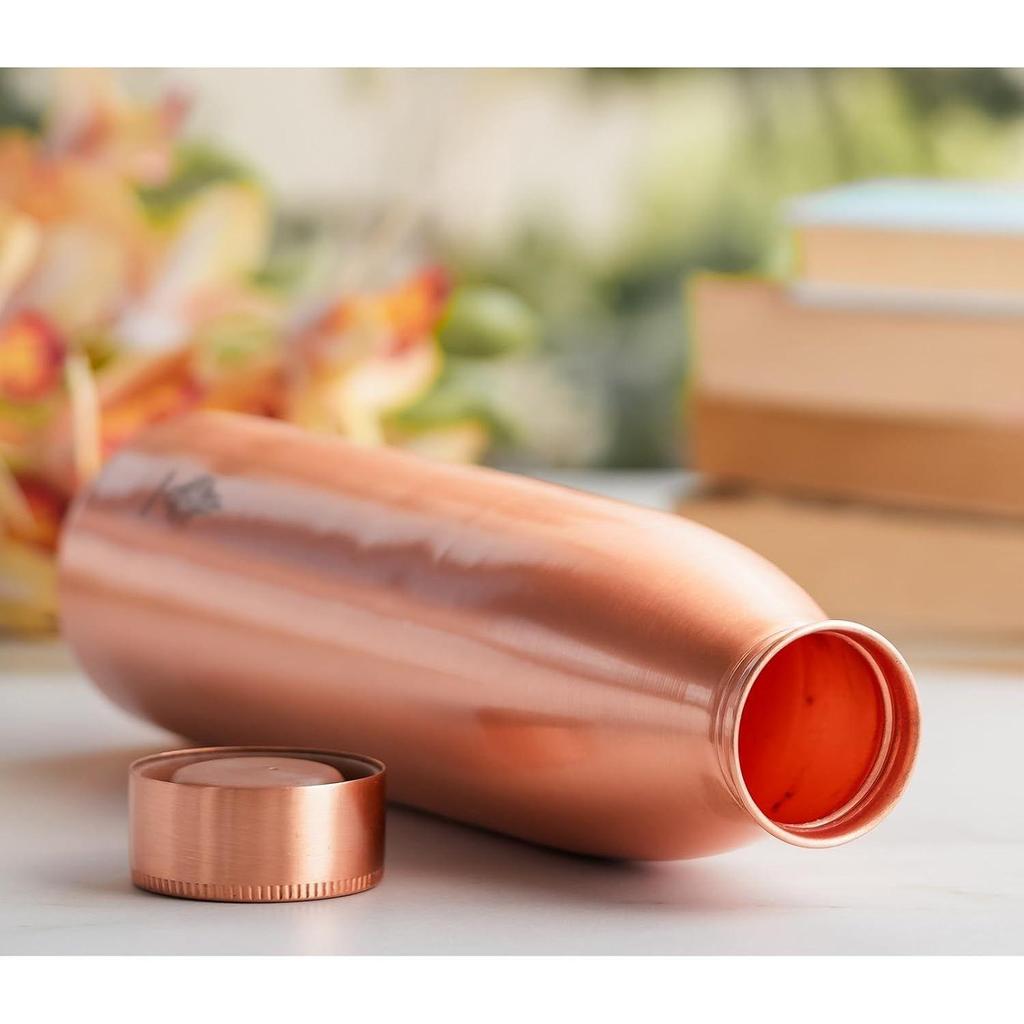Pure Copper Seamless Doctor Bottle – 700 ML, Leak-Proof, Durable & Stylish Water Bottle, Perfect for Office, Gym, Home & Gifting